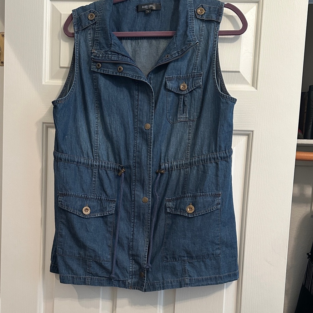 Denim Sleeveless Jacket